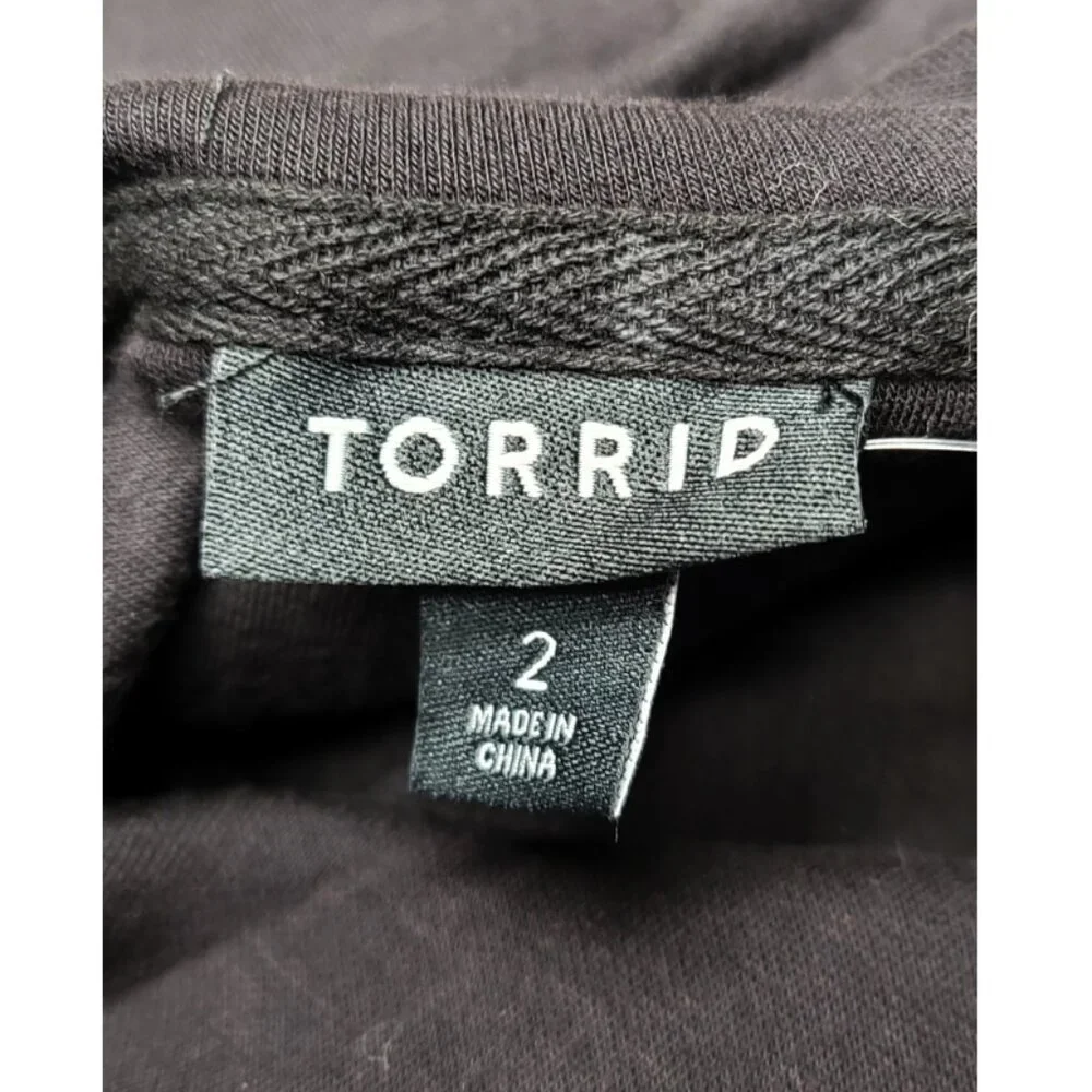 NWT Torrid 2 Black Scuba Quarter Zip Mini Dress 2X 18 20